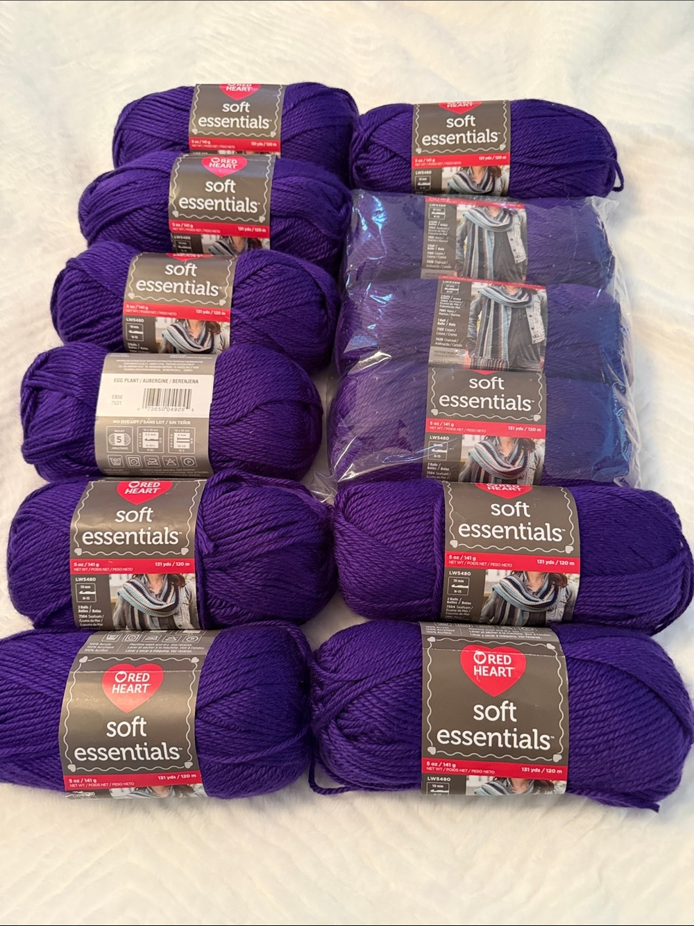 Yarn skeins with labels